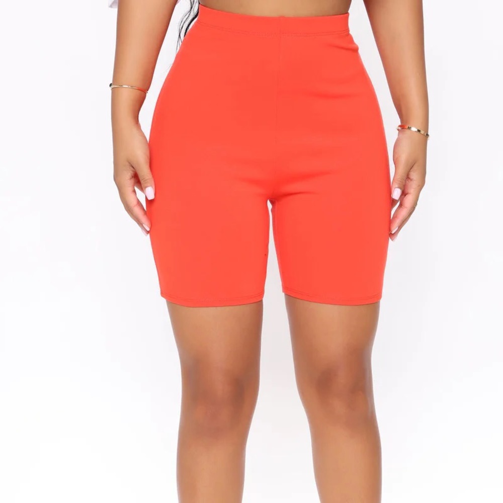 Fashion Nova Biker Shorts Orange